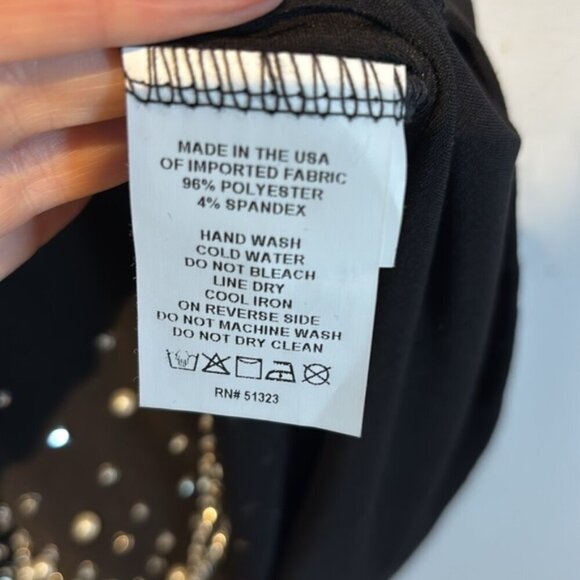 NWT CHAUS NY BLACK EMBELLISHED SILVER & PEARL BEADED SLEEVELESS BLOUSE TOP large - Picture 12 of 12